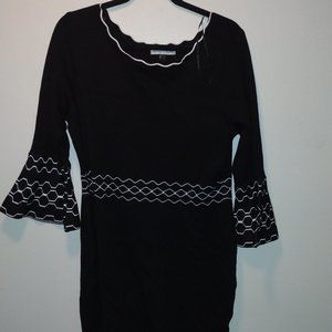 Danny & Nicole Black Sweater Dress Long Sleeve XL